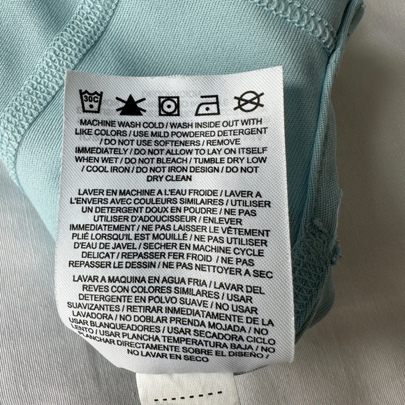 NIKE WOMENS RUNNING DRI-FIT  SHORT SLEEVE TEE CLASSIC SIZE S BABY BLUE - Picture 9 of 15